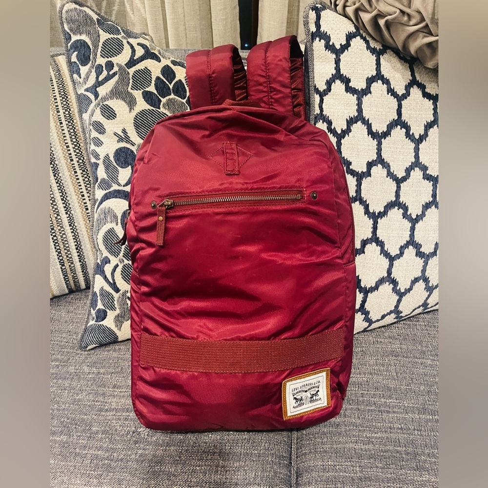 Levi's The Heritage Nylon Backpack, Purple Bright Orange Laptop Sleeve Minimal